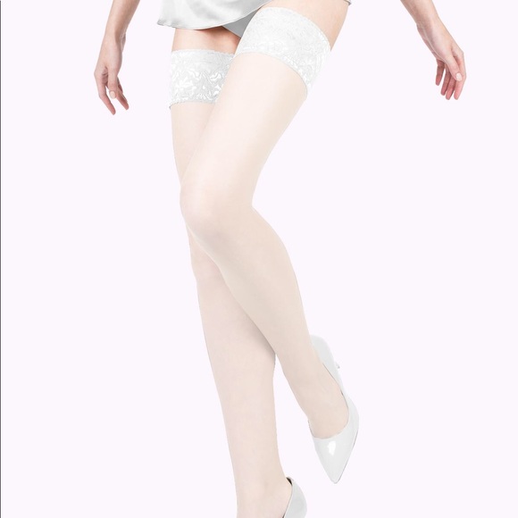 VienneMilano Accessories - Ivory white thigh highs stockings